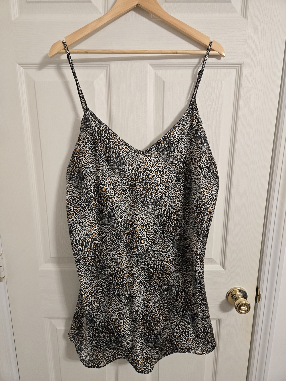 Intimate Attitudes Vintage Leopard Print Slip Dress Black, White & Tan Size 3X